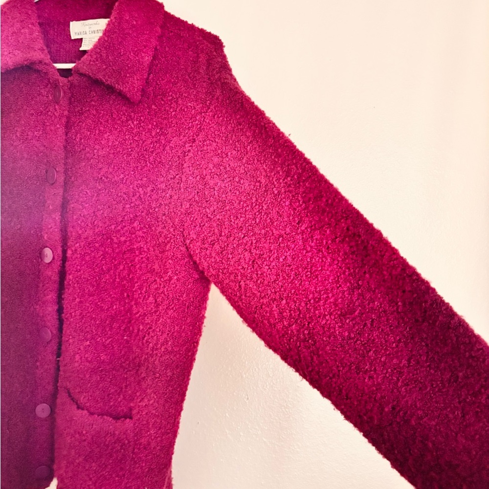 Marisa Christina Vibrant  Teddy Sweater Jacket - Picture 3 of 5